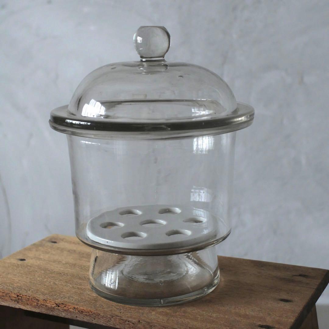 デシケーター　乾燥瓶　実験器具　ガラス瓶　古道具　アンティーク　昭和レトロ　未