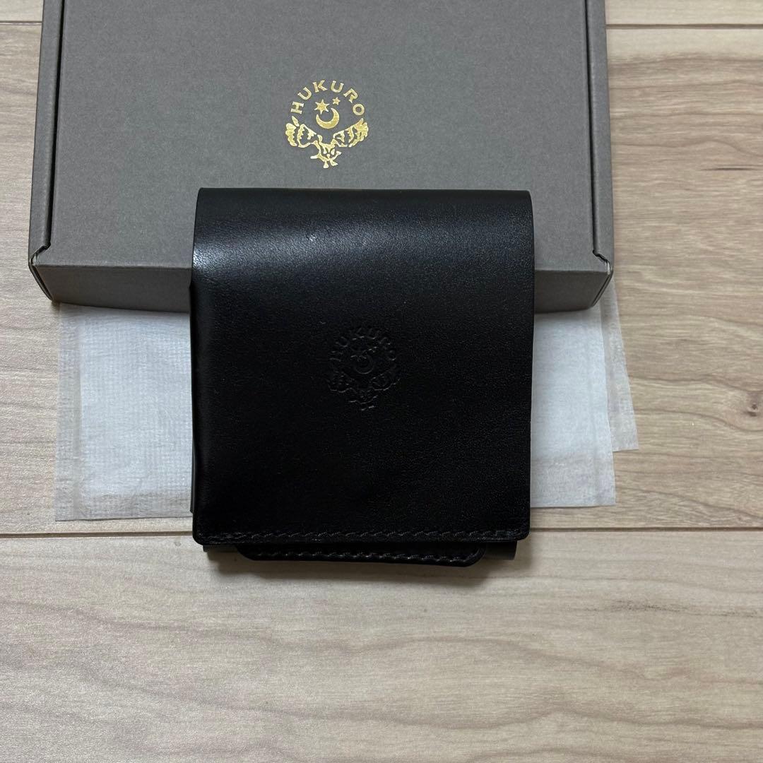 HUKURO 手のひら財布 -Beh- ブラック（黒糸）