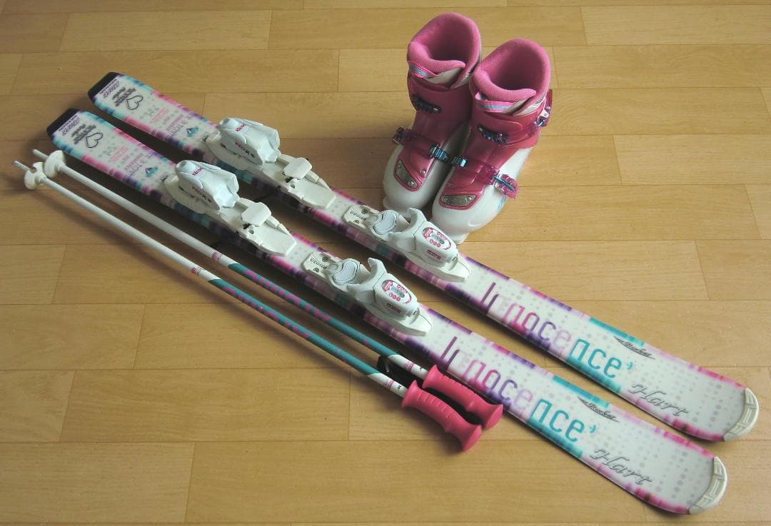 ■■11月限定■送料無料■Hart■子供用スキー4点セット■板120/靴22■■