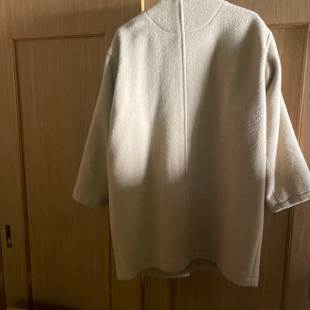 正規品DANTON ノーカラーコート36 ベージュ