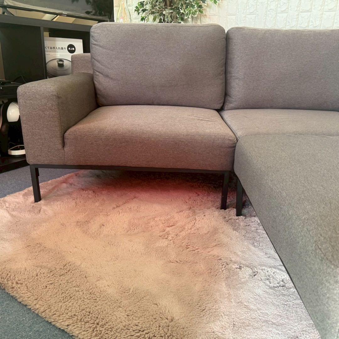 都内23区送料無料✨ロウヤ✨2人掛けソファ オットマン付き