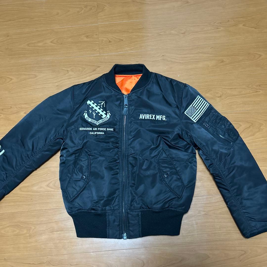 美品 AVIREX Mサイズ.ブラック MA-1 フライトジャケット