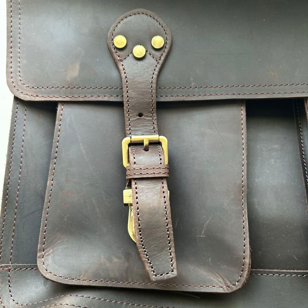 レザー ビジネスバッグ ブラウン