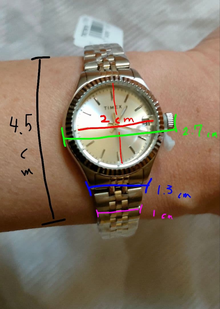 TIMEX シルバー アナログ腕時計