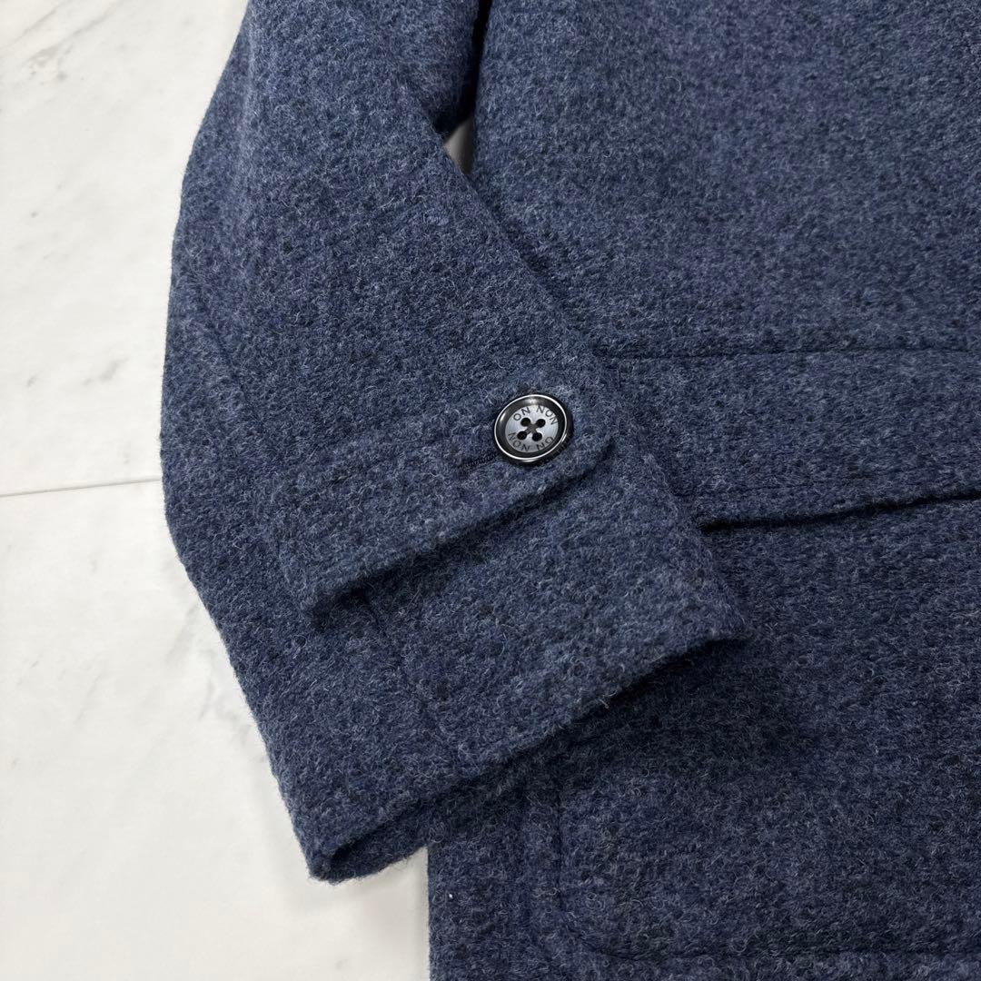 美品 ノンノ NONNO パパス フーデッドコート ネイビー フリーサイズ
