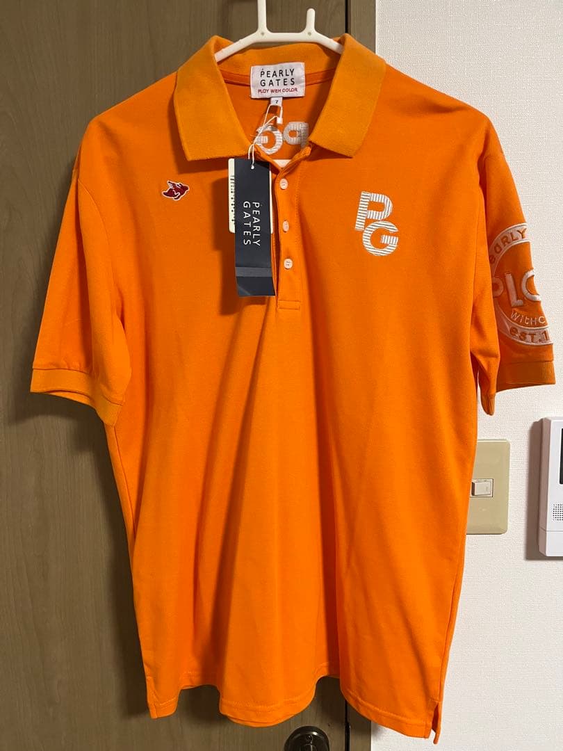 PEARLY GATES ポロシャツ オレンジ サイズ7