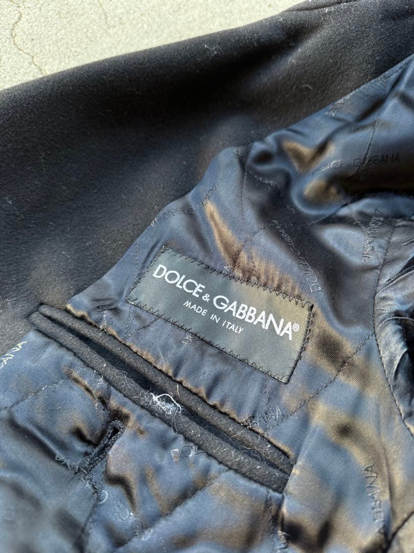 ジャケット・アウター DOLCE&GABBANA 03AW Archive Black Peacoat