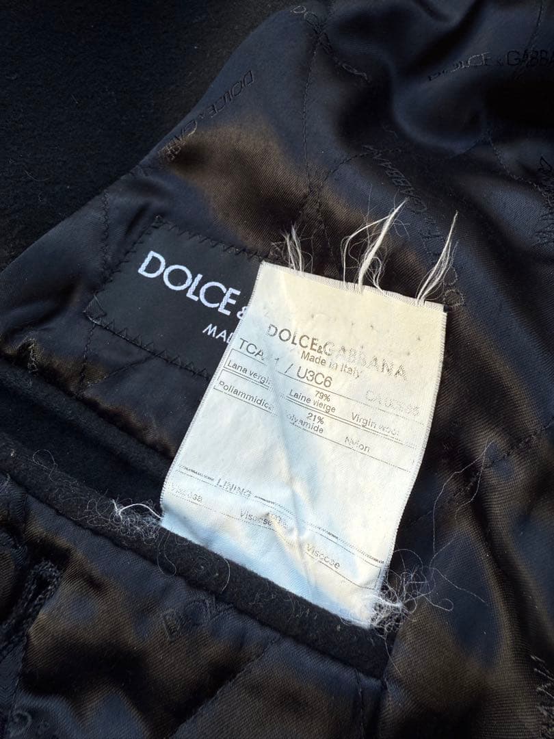 ジャケット・アウター DOLCE&GABBANA 03AW Archive Black Peacoat