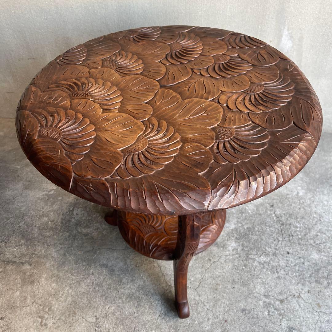 日光彫　サイドテーブル