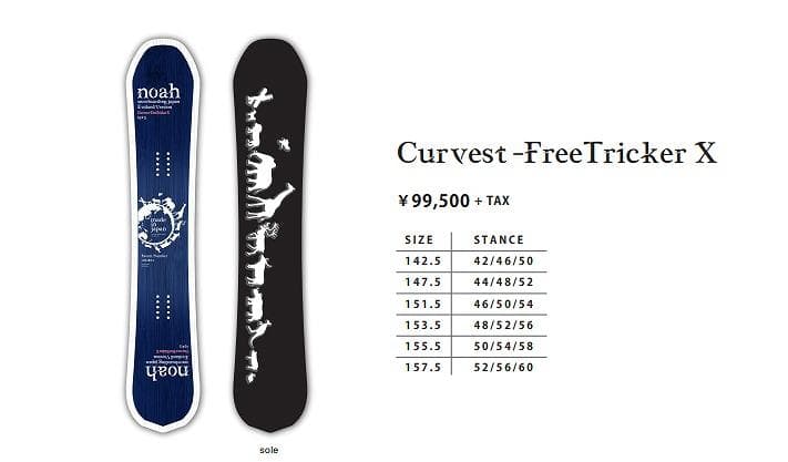 Noah：24-25：Curvest FreeTrickerＸ：142.5cm