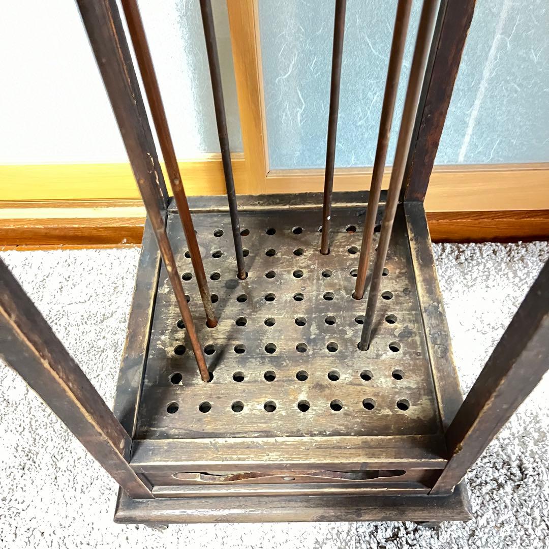 ヴィンテージ　矢箱　矢付き　猫足　木製