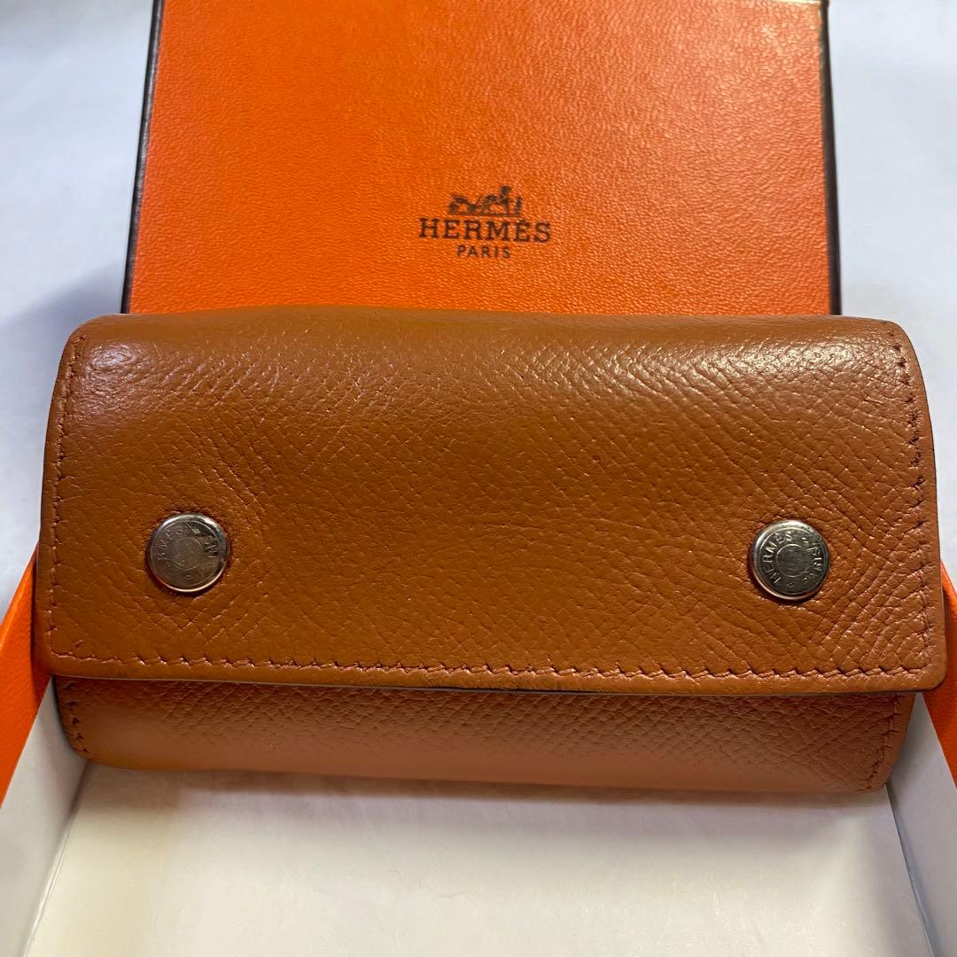 正規品☆エルメス キーケース ４連 ブラウン系 男女兼用