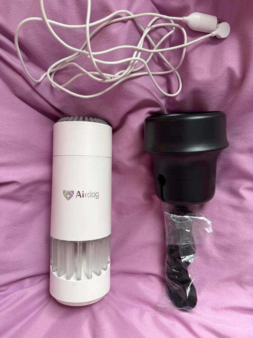 AirDog 空気清浄機 ホワイト 充電ケーブル付き