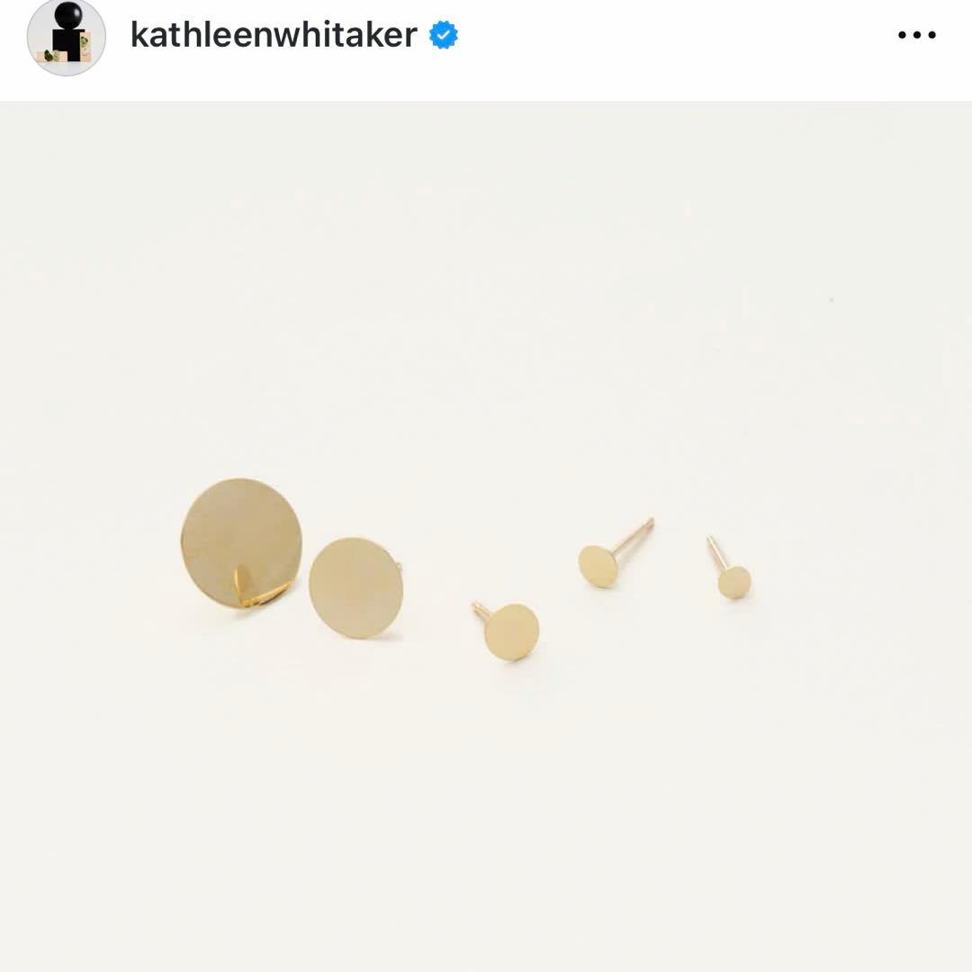 キャスリーン ウィテカー ゴールドサークルピアス 2個　14金