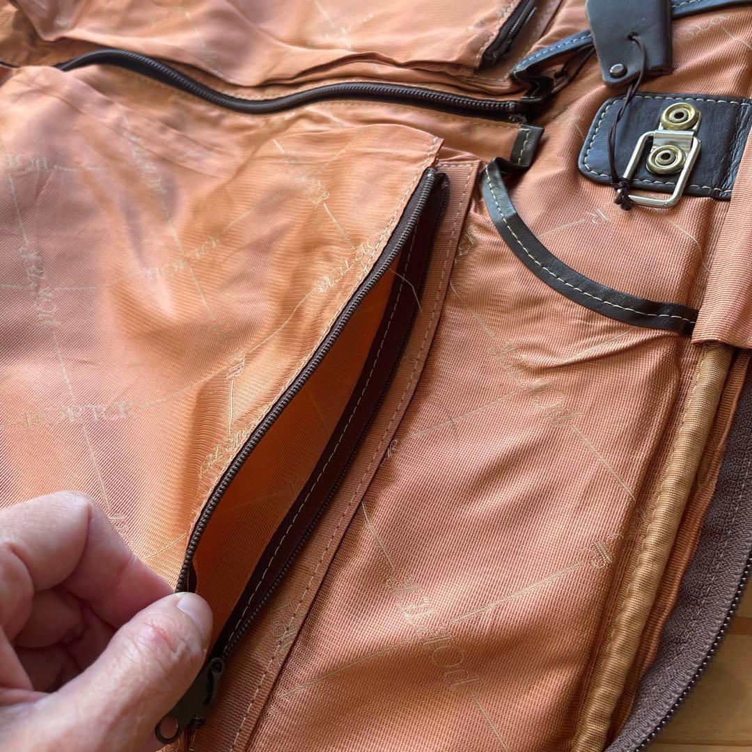 【Porter】吉田カバン ブラウンレザー 2way ボストンバッグ