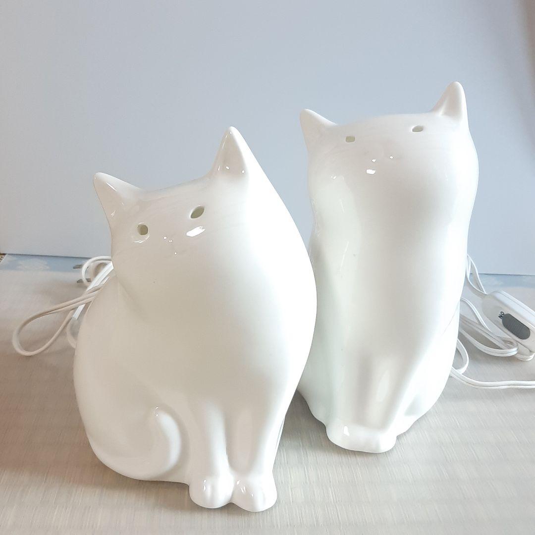 猫　ランプ　二個　セット　まとめ　ペア　インテリア　照明　cats