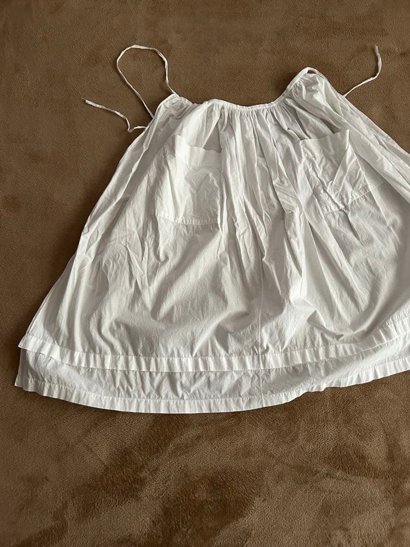 アンティーク　エプロン　ホワイト　前掛け