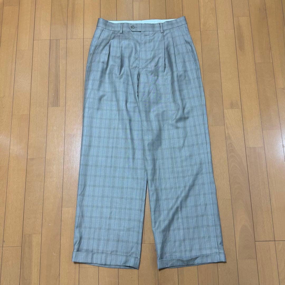 【極太】ワイドスラックス ワイドパンツバギーパンツ バギースラックス レーヨン