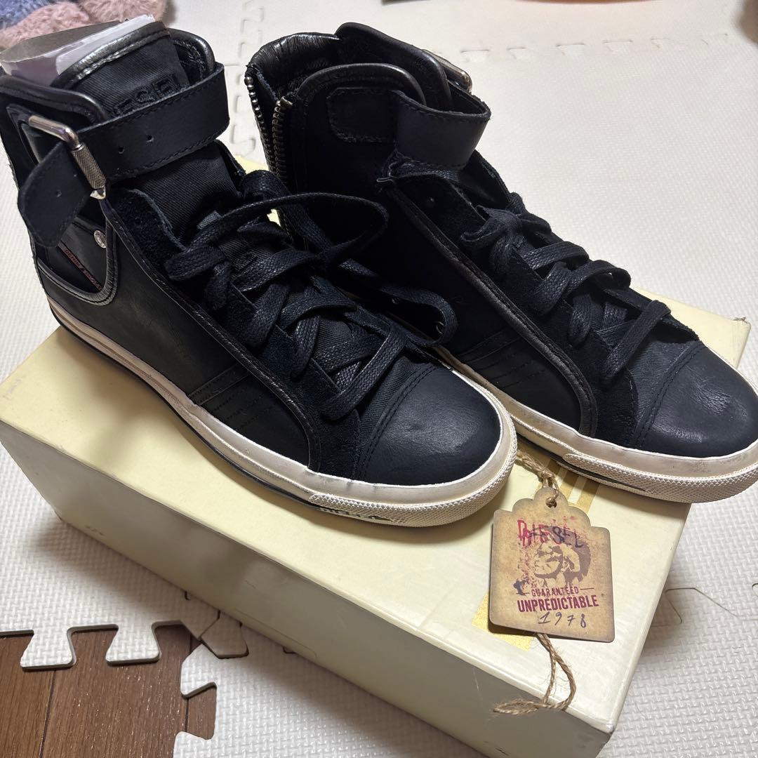 ディーゼル　ハイカット　レザースニーカー　24.5センチ　新品未使用