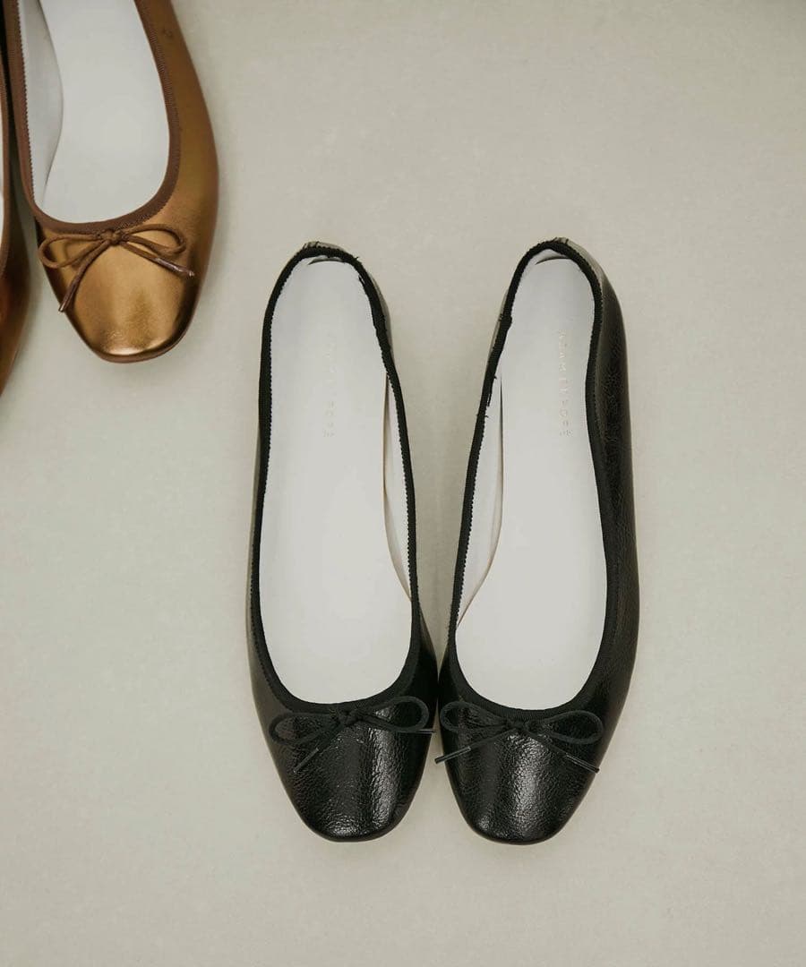 【新品未使用】アダムエロペ　メタリックバレエシューズ　24.5