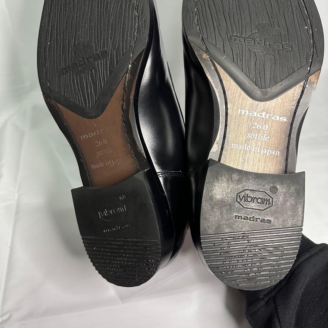 美品☆マドラス☆革靴☆ストレートチップ☆ブラック☆26cm☆本革☆193☆
