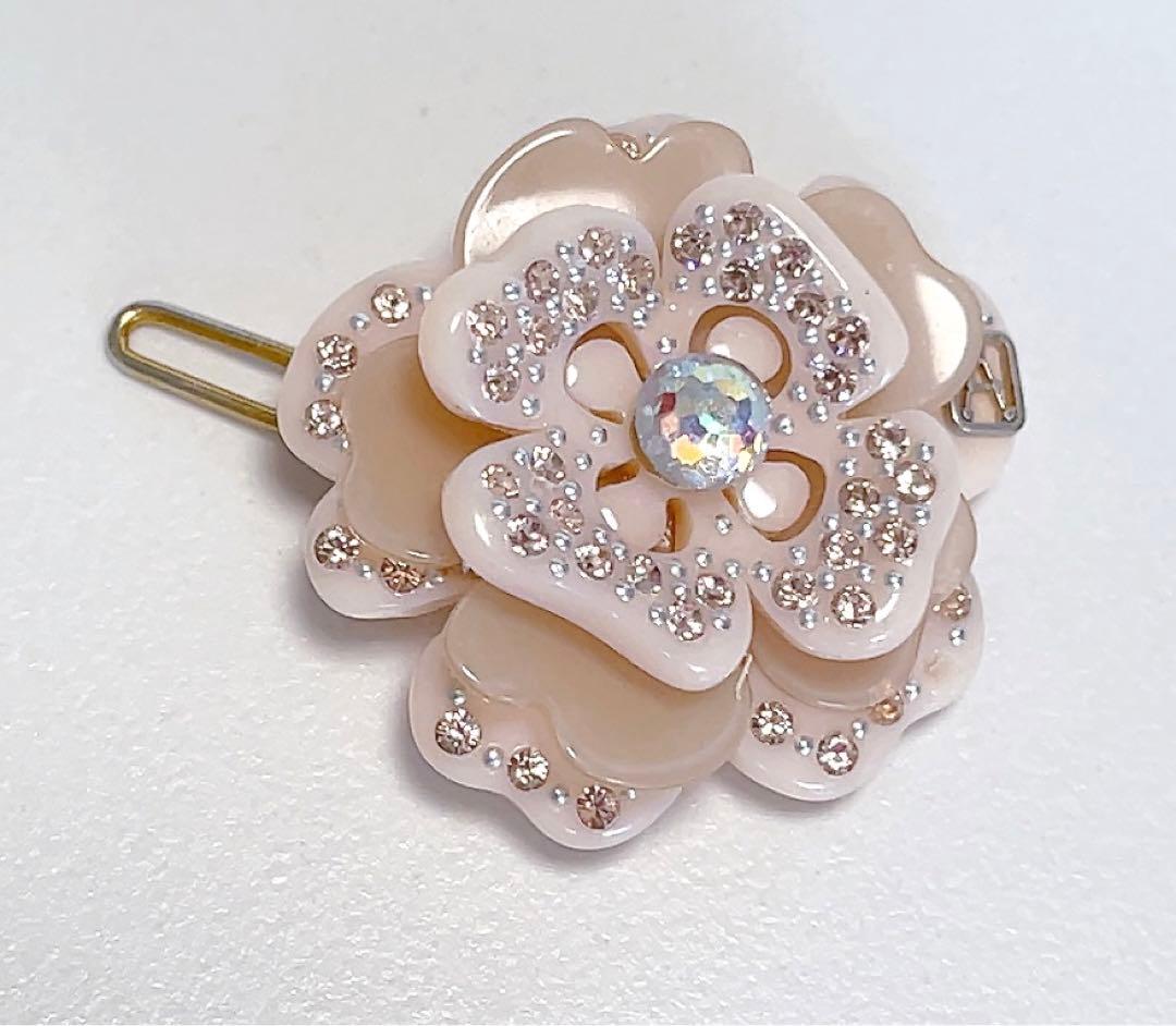 アレクサンドルドゥパリ　ヘアピン　花　ピンク　スワロフスキー　キラキラ　可愛い