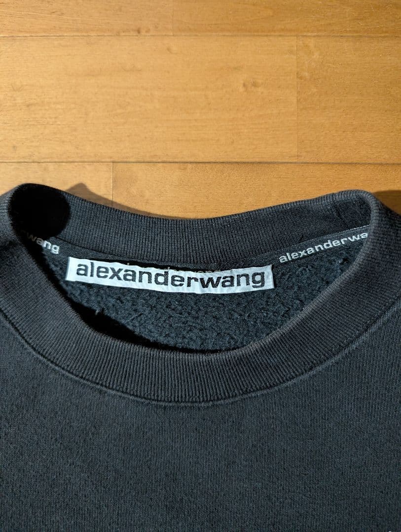 alexanderwang クルーネックスウェット 短丈 ロゴトレーナー M