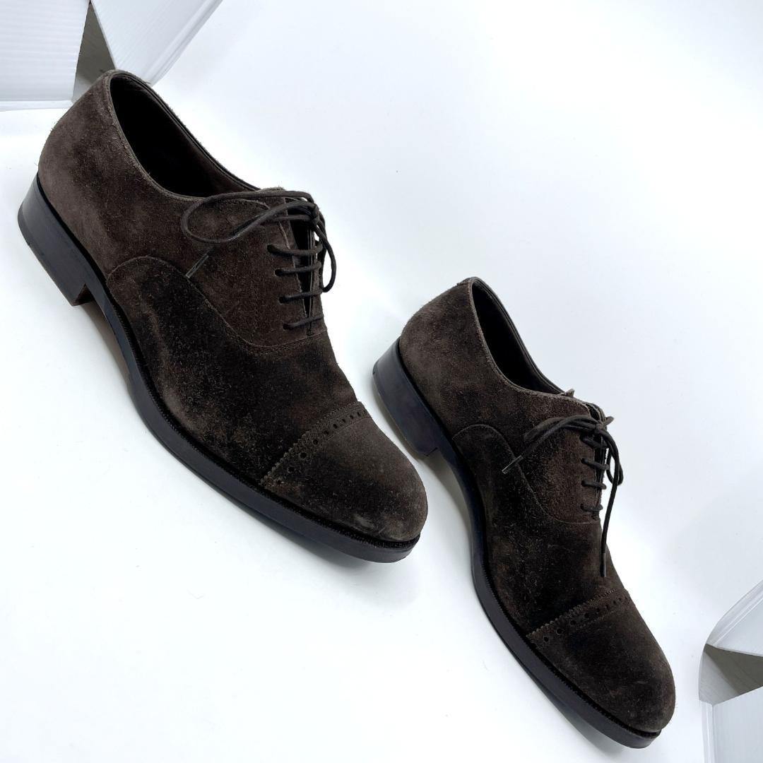 カルミーナシューメーカー ダークブラウン　スエード　ローファー 8 26cm相当