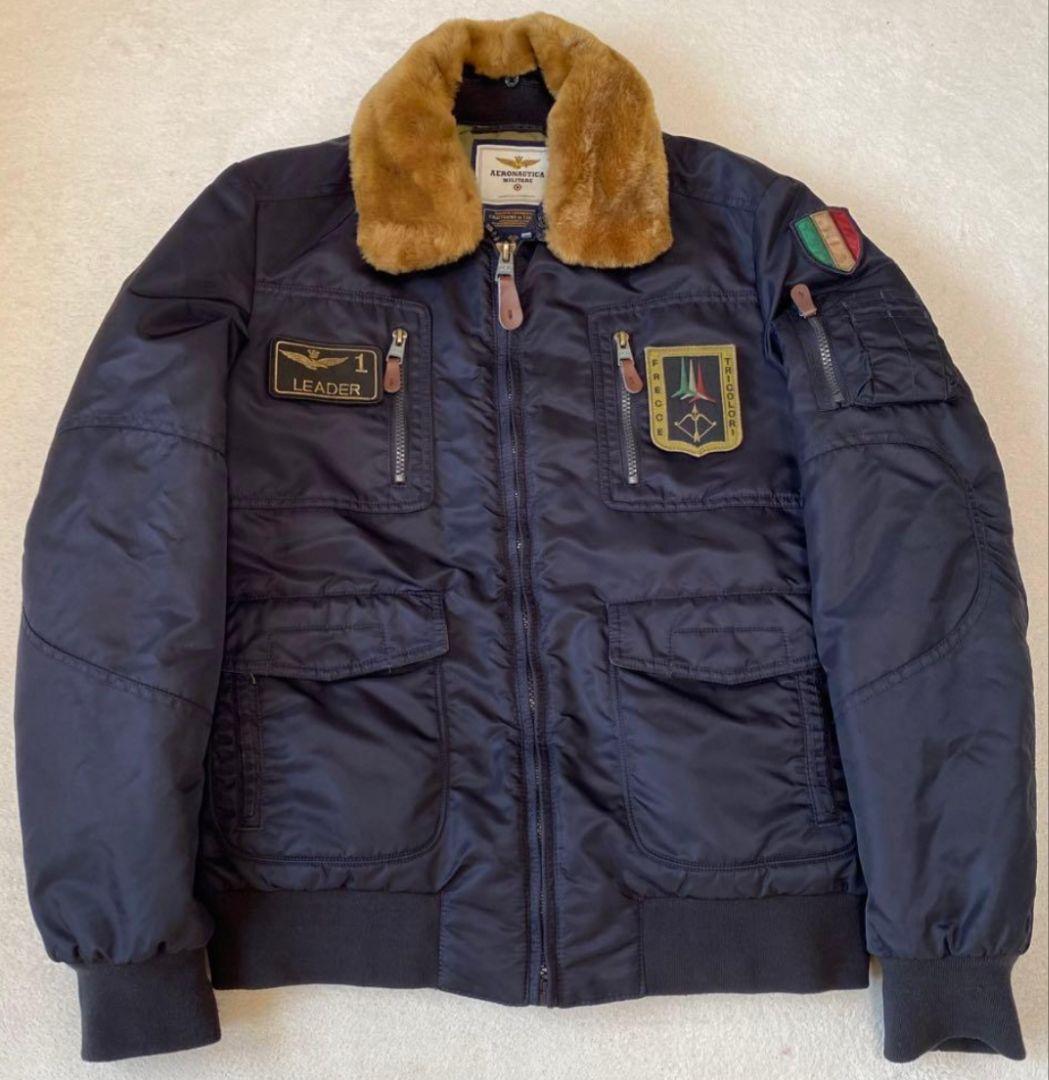 【AERONAUTICA MILITARE】フライトジャケットB-15ネイビーL