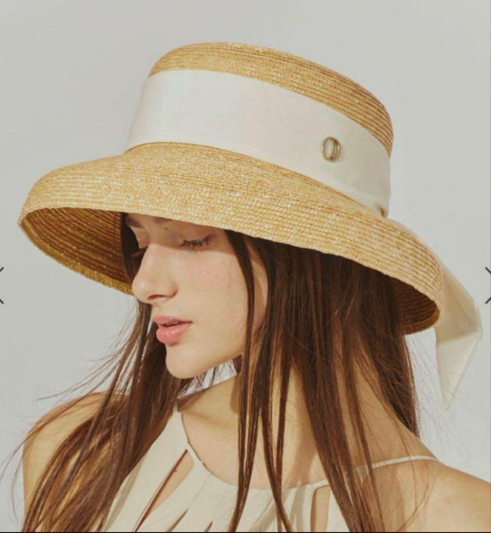 【白】Chapeau d' O シャポードオー カサブランカ 麦わら帽子