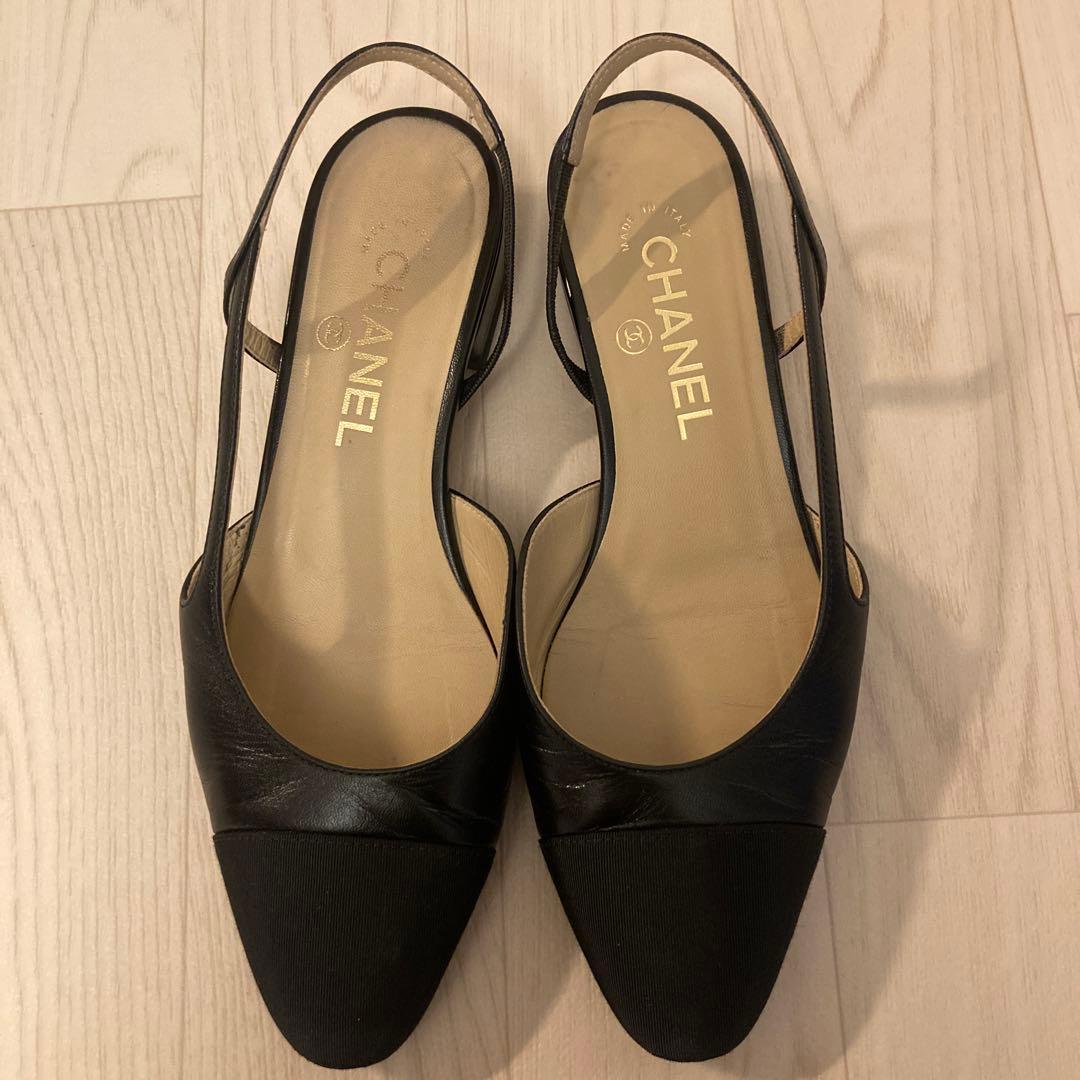 シャネル　スリングバック　シューズ　37