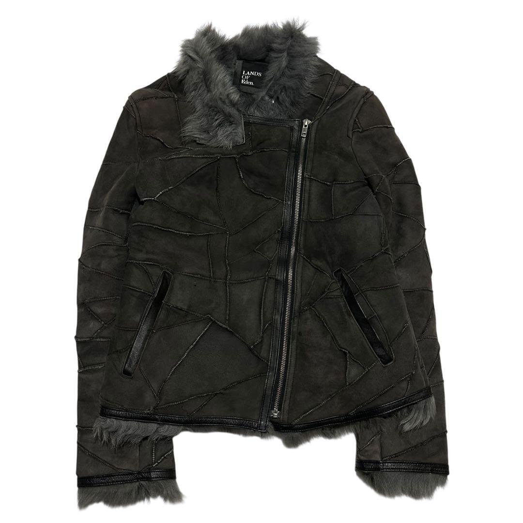 ジャケット・アウター hagi real leather fur jacket y2k archive