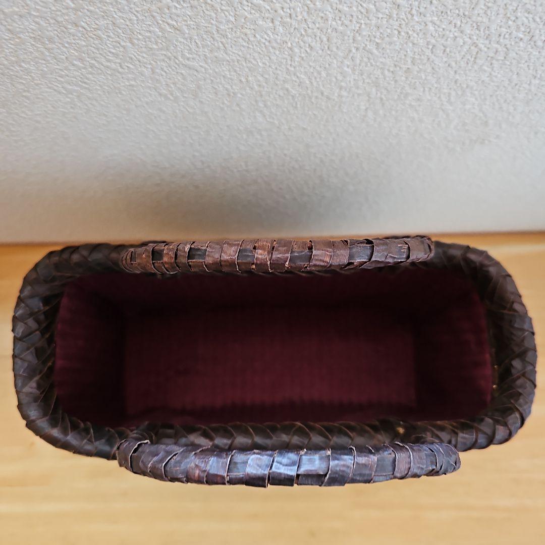 国産　胡桃　かごバッグ