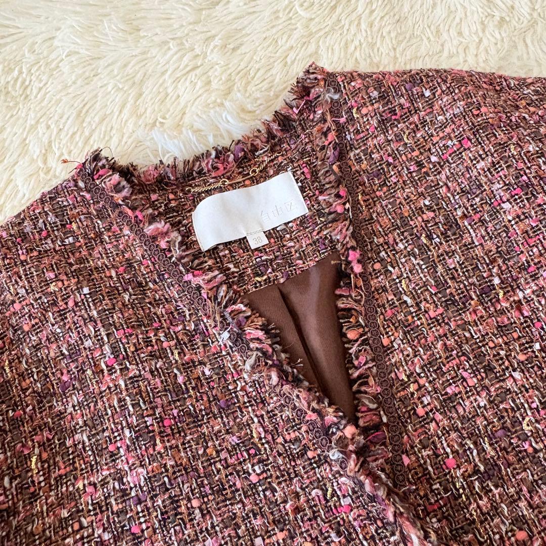 未使用級✨ 自由区　24AW ラメノットファンシーツイードジャケット　38￼/M