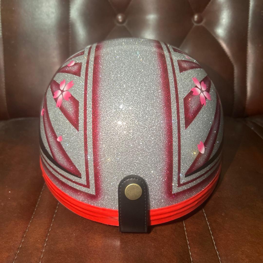 ラメラメ　富士日照　キャンディーレッド　ぼかし　カスタムコルク半　三つボタン