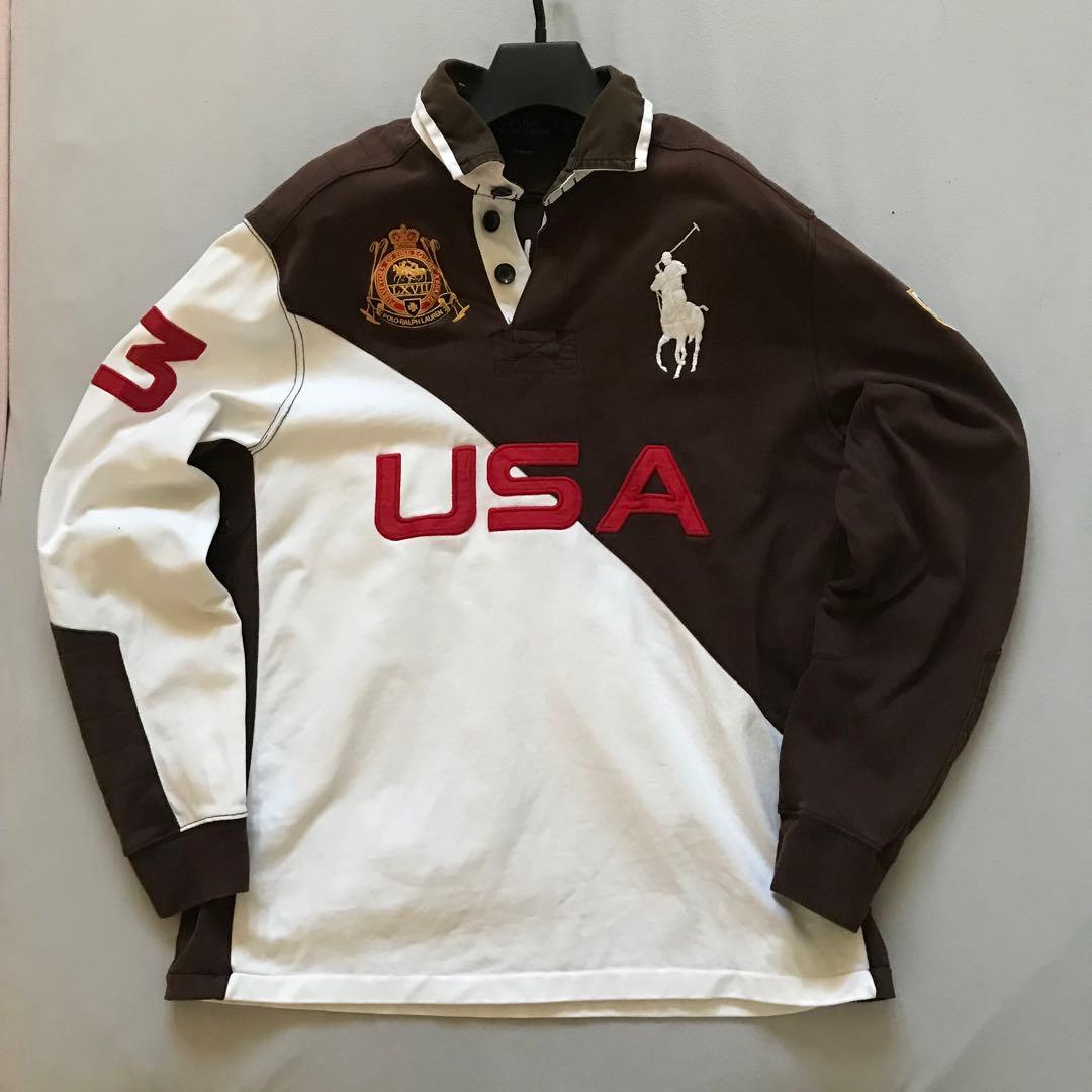 POLO Ralph Lauren ビッグポニー USA 長袖 ラガーシャツ