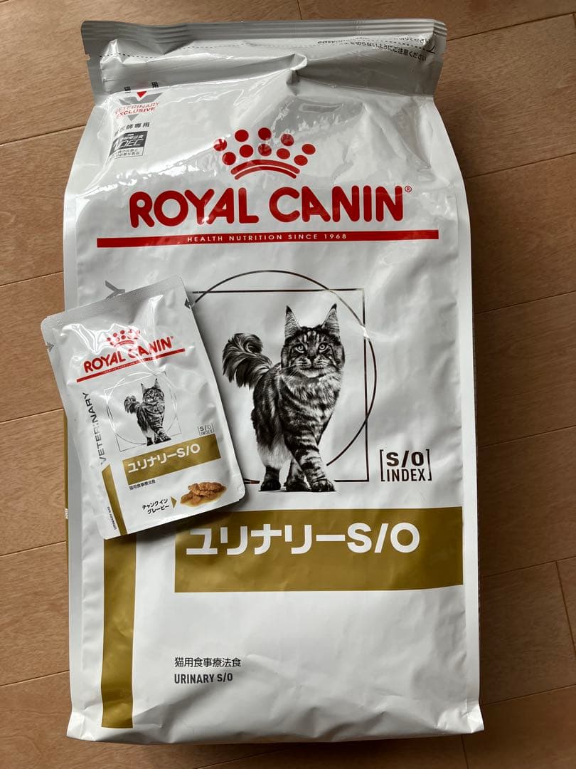 ②ロイヤルカナン 猫用 ユリナリー S/O ドライ 4kg 1袋+パウチ1袋