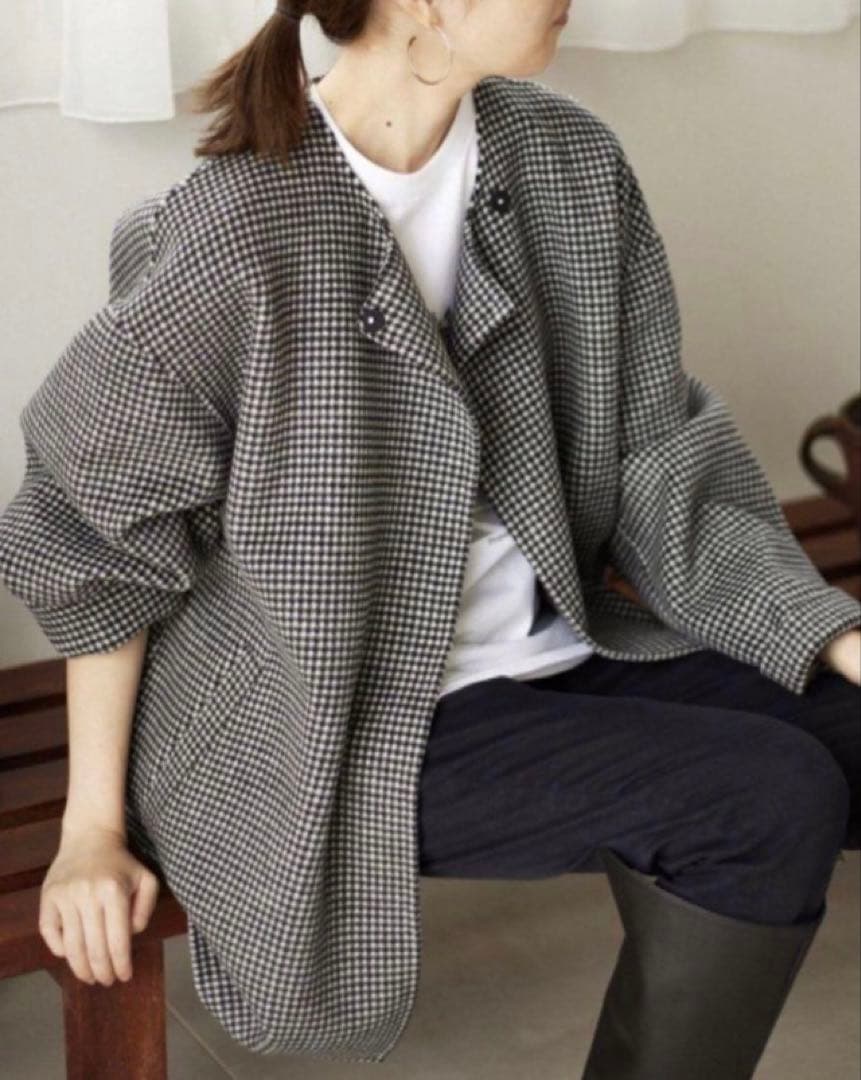 スローブイエナHAMILTONダブルフェイスショートコート