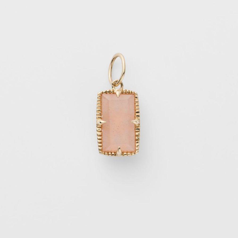 美品 agete アガット K10ムーンストーン 透かし チャーム