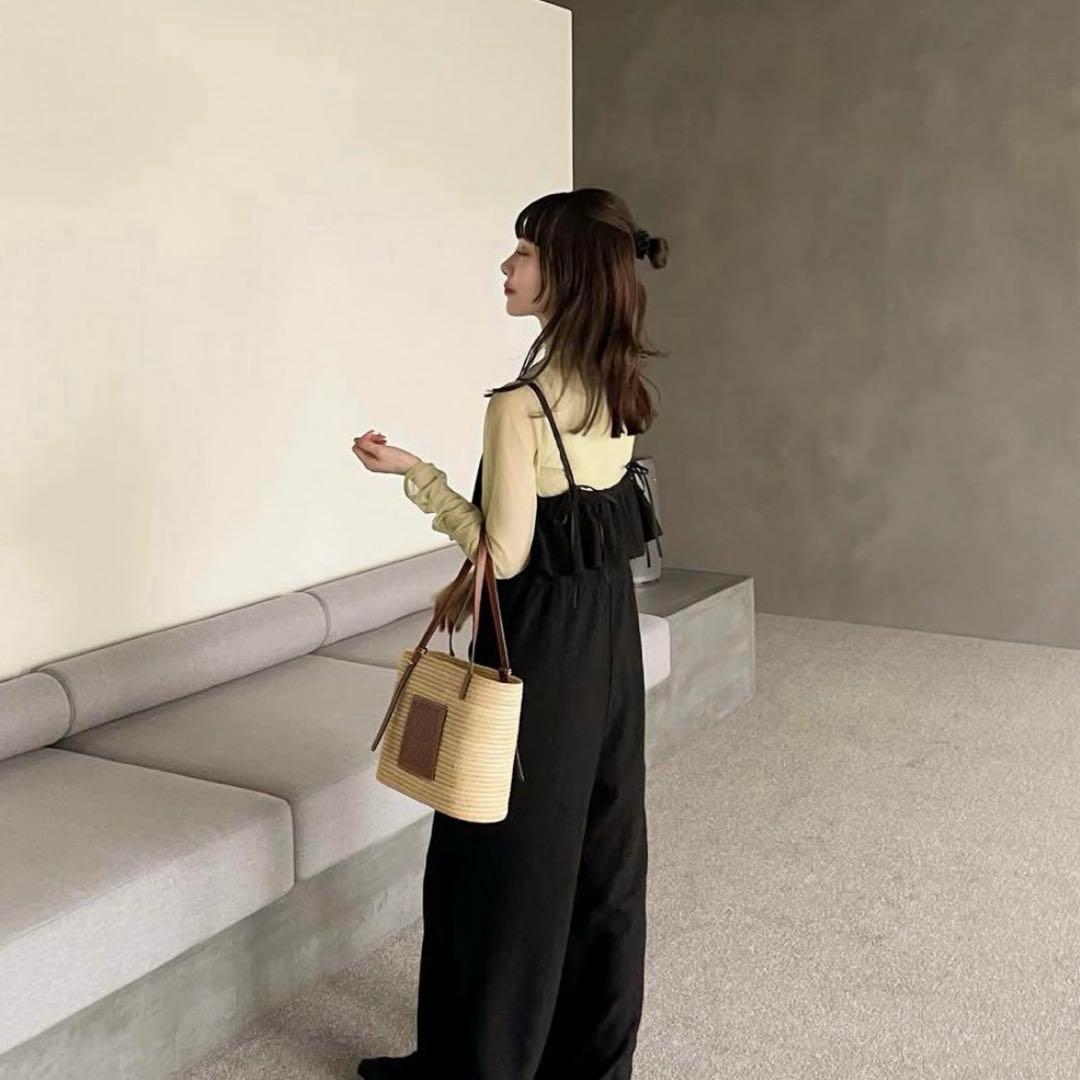 【完売品】hinari 総レースキャミロンパース ブラック