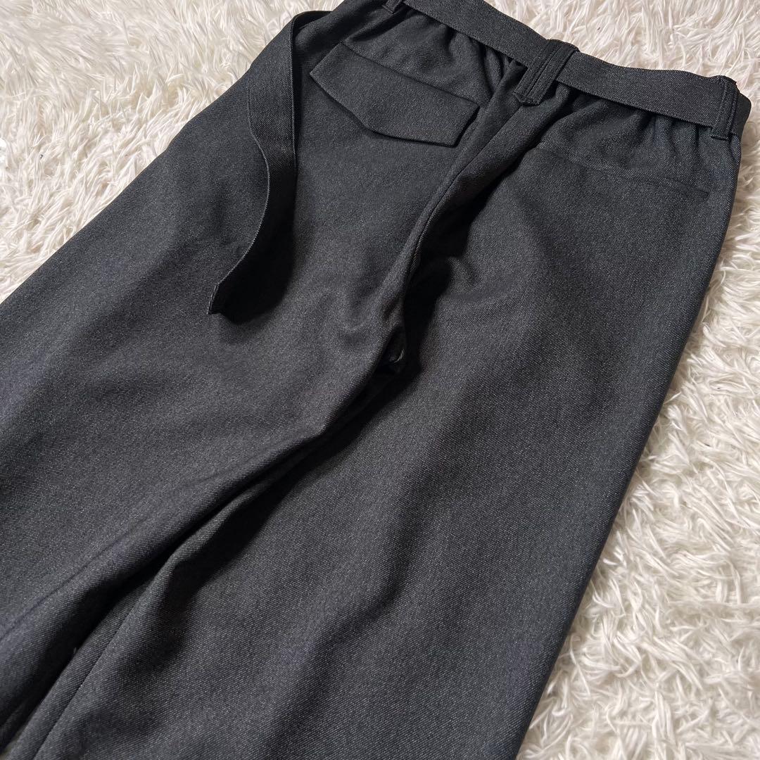 CULLNI クルニ 1 タック セミ ワイド パンツ ロング ベルト 付き