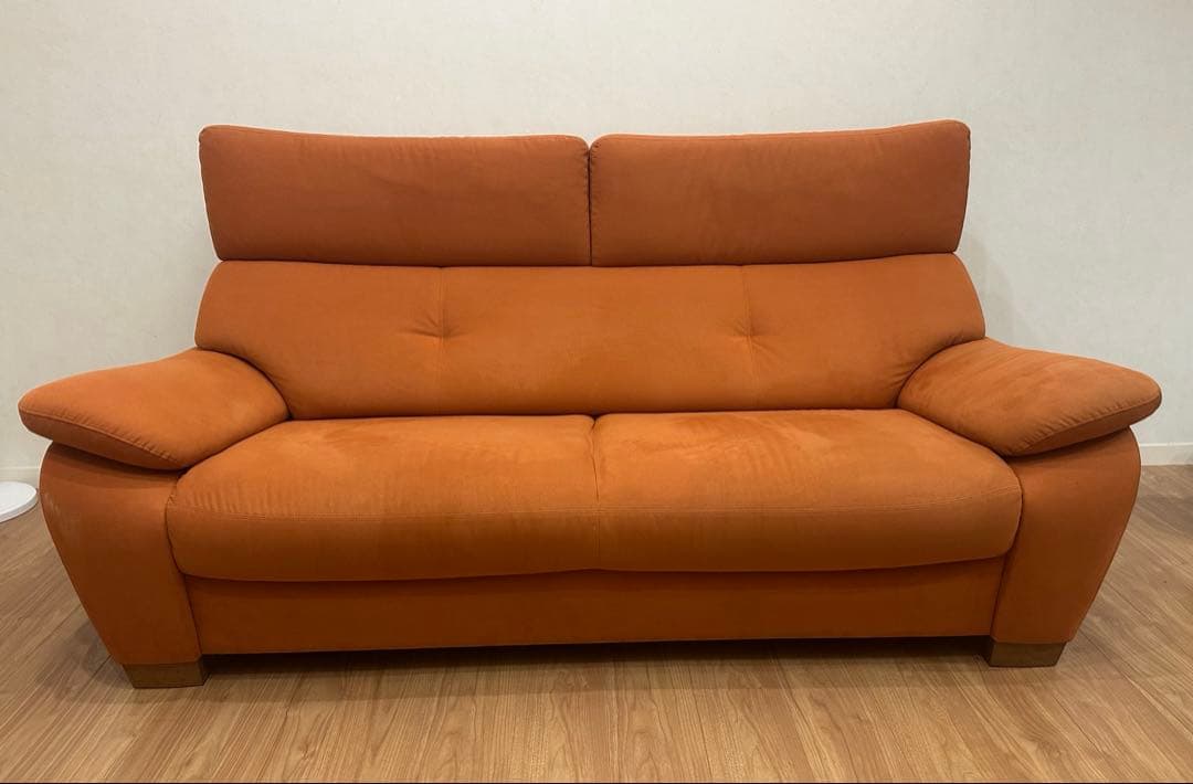 カリモク　2.5人掛ソファ　ハイバック