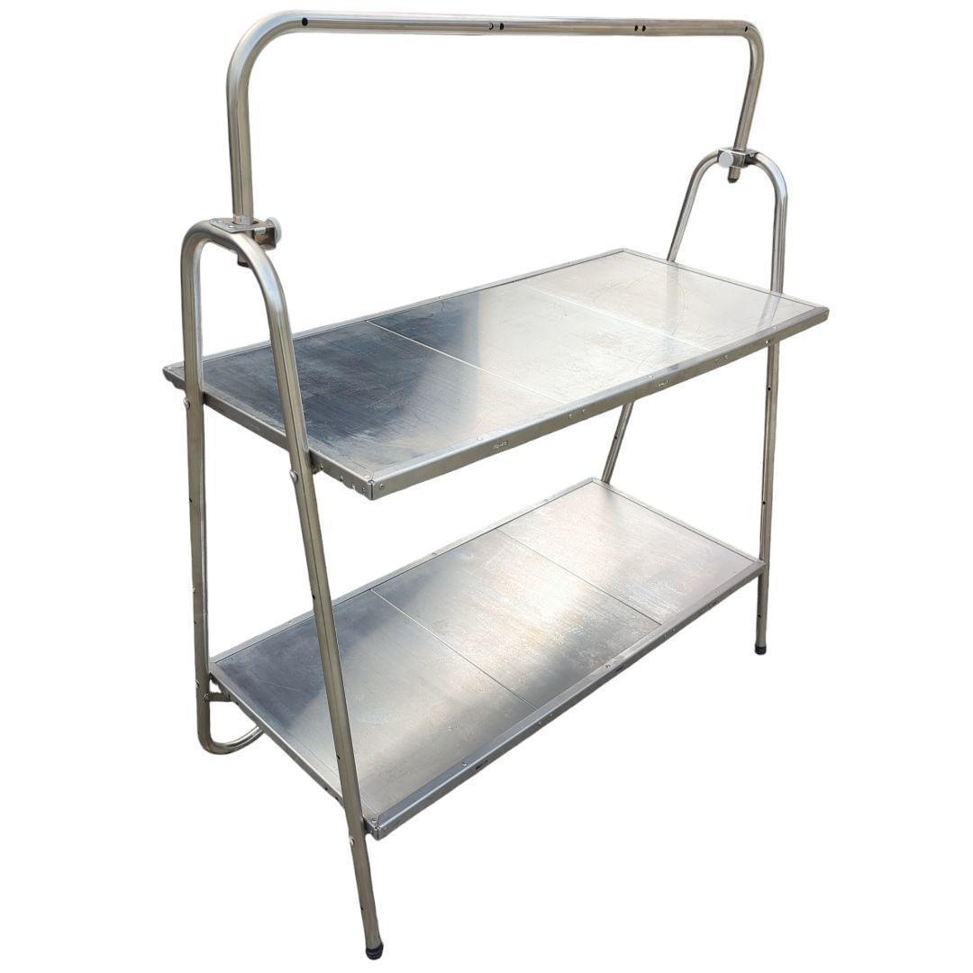 【送料無料】peakステンレス製2段キッチンテーブル