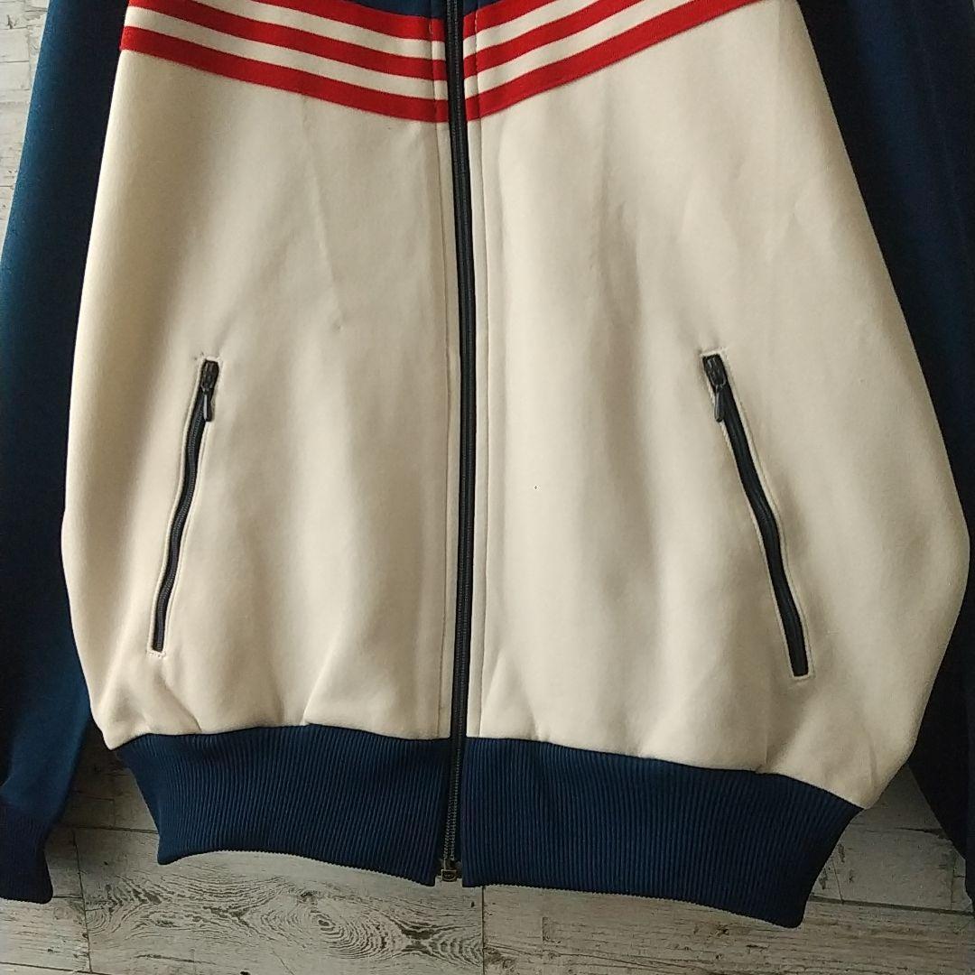 超希少☆西ドイツ アディダス 刺繍ロゴ トラックジャケット デサント M