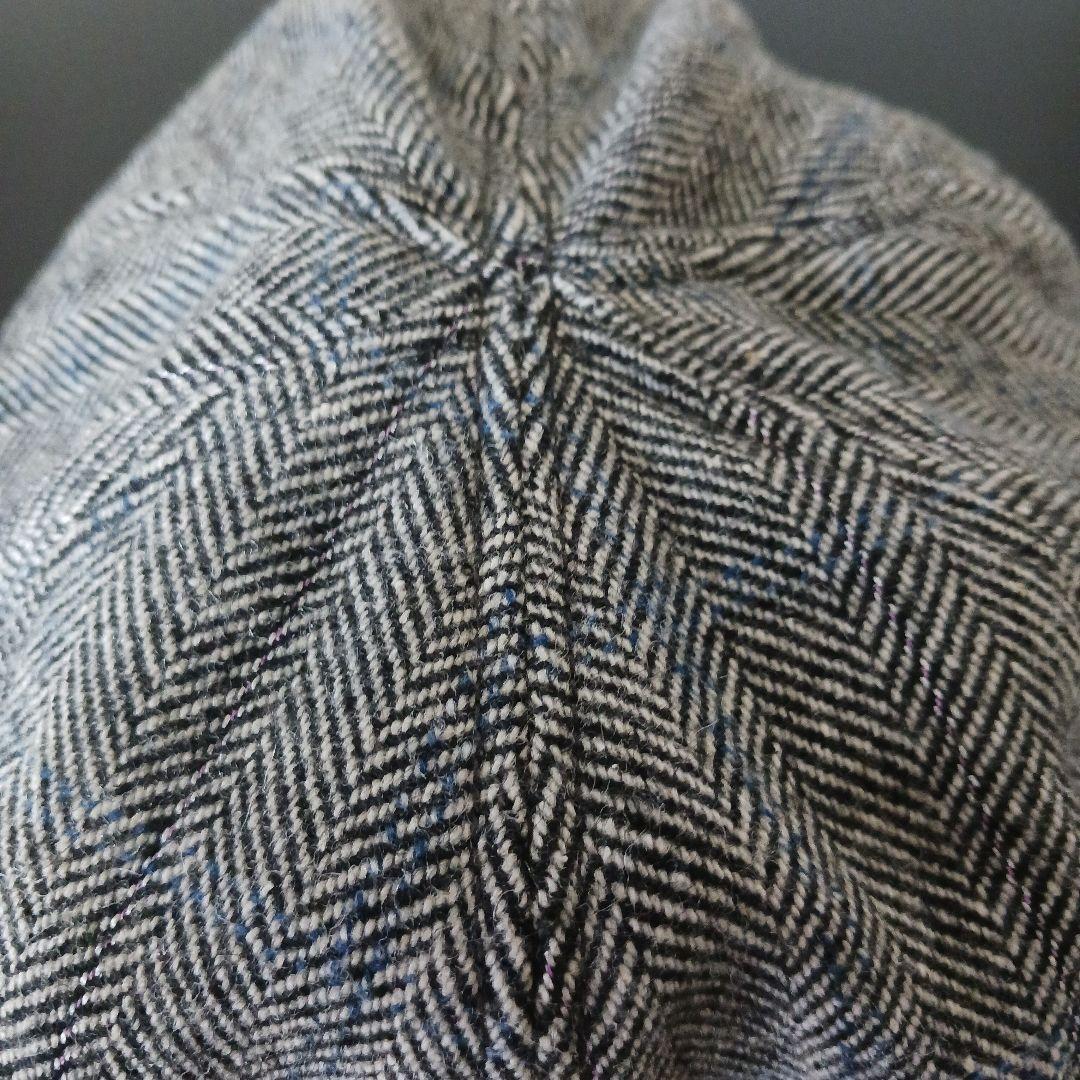 BONCOURA 帽子 キャップ フリーサイズ 本革　ヘリンボーン