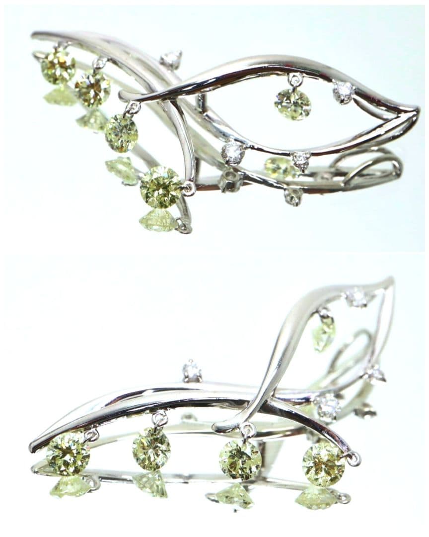 極上ダイヤ！超稀少！超激レアな天然イエローグリーン系のペンダントトップ！①