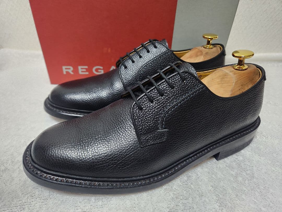 【使用2回】REGAL　リーガル　24.5cm　プレーントゥ　グレインレザー