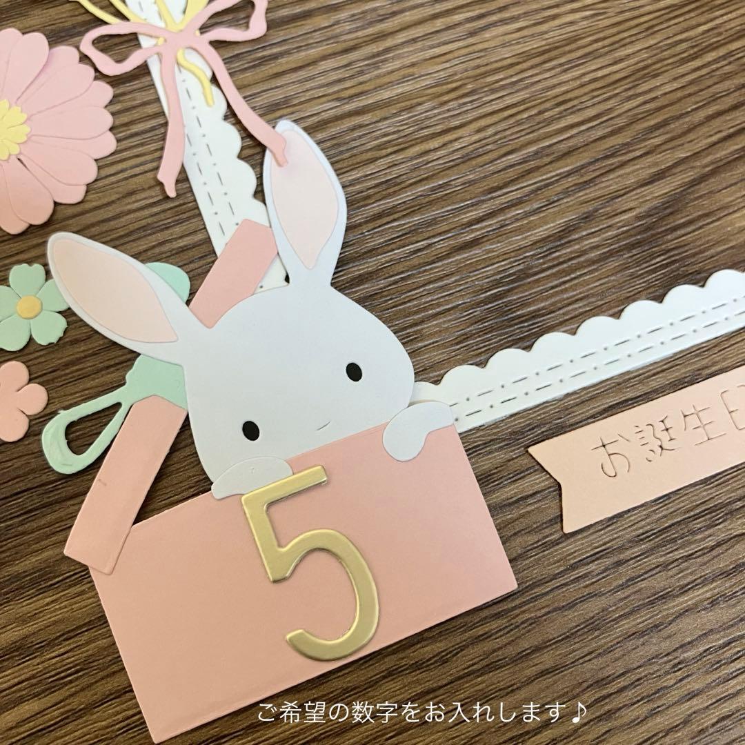 me_san  うさぎ　Photoフレーム　happy birthday