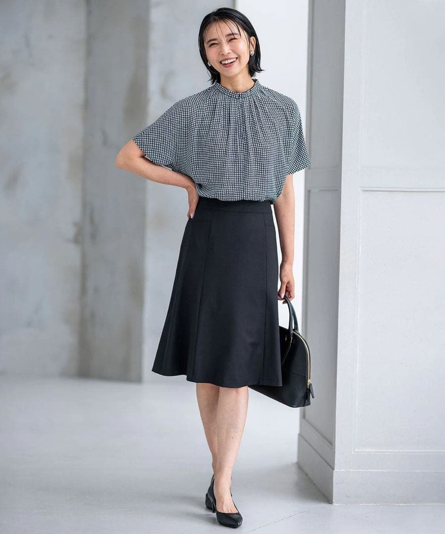 極美品　23区　24ss ラフィーネウール セットアップ　黒　38