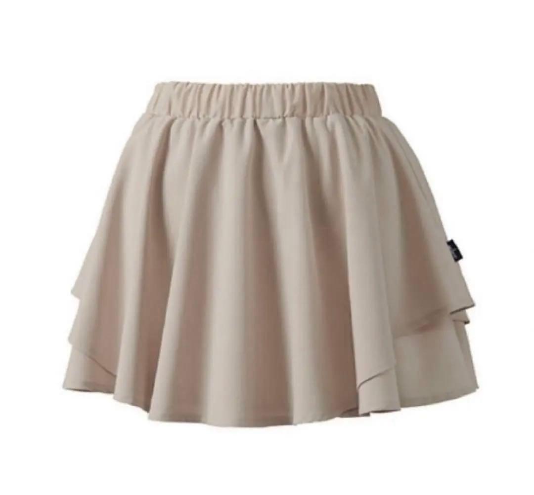 No.944 Prince 2枚フレアのリッチスコート☆ベージュ☆LL☆